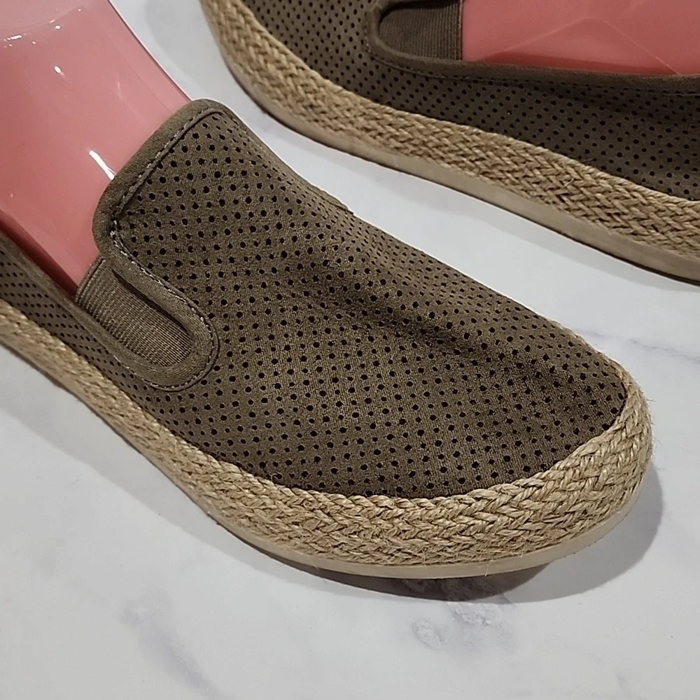Esprit Espadrille Comfort Olive & Tan Shoes